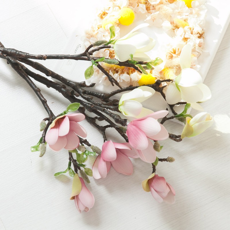 사틴목련꽃가지o 52cm플라워트리